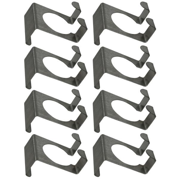 8er-Set Doppel Türhaken aus Edelstahl zum Einhängen, Türgarderobe