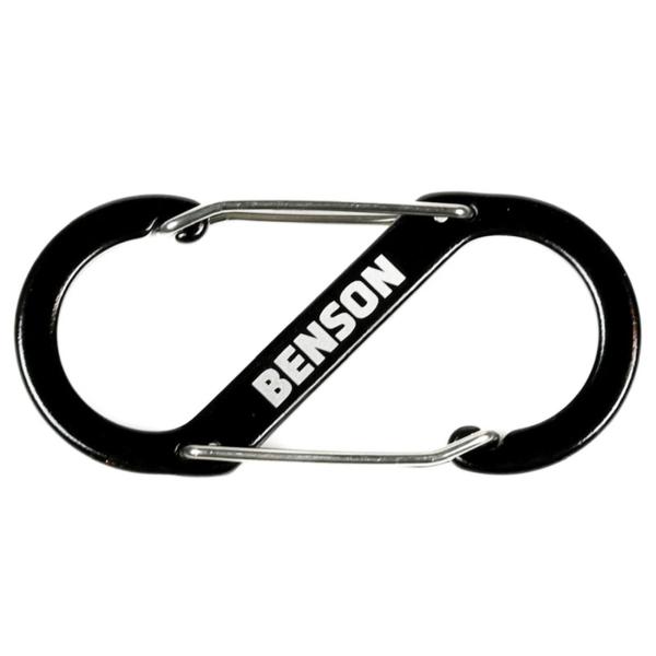 4er Set Doppel Karabinerhaken S-Clip 9 cm - Doppelte Aufhängemöglichkeit für Camping & Outdoor - Aluminiumlegierung, Schwarz/Silber - Leicht & kompakt