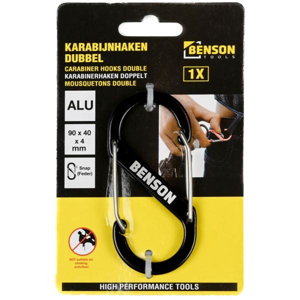 16er Doppel-Karabinerhaken S-Clip 4x9 cm - Vielseitig für Camping, Wandern, Reisen - Robust, wasserbeständig, Aluminiumlegierung - Schlüsselclip