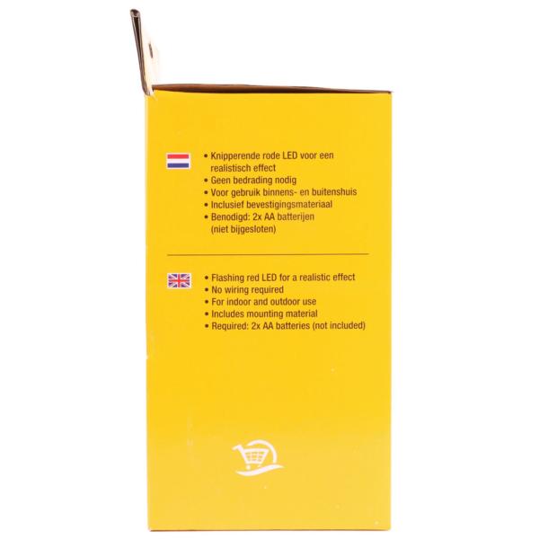 4er-Set Überwachungskamera Attrappe - Rote LED für realistischen Effekt & Diebsabschreckung - Batteriebetrieben - Innen- & Aussenbereich - Inkl. Montagematerial