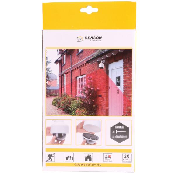 4er-Set Überwachungskamera Attrappe - Rote LED für realistischen Effekt & Diebsabschreckung - Batteriebetrieben - Innen- & Aussenbereich - Inkl. Montagematerial