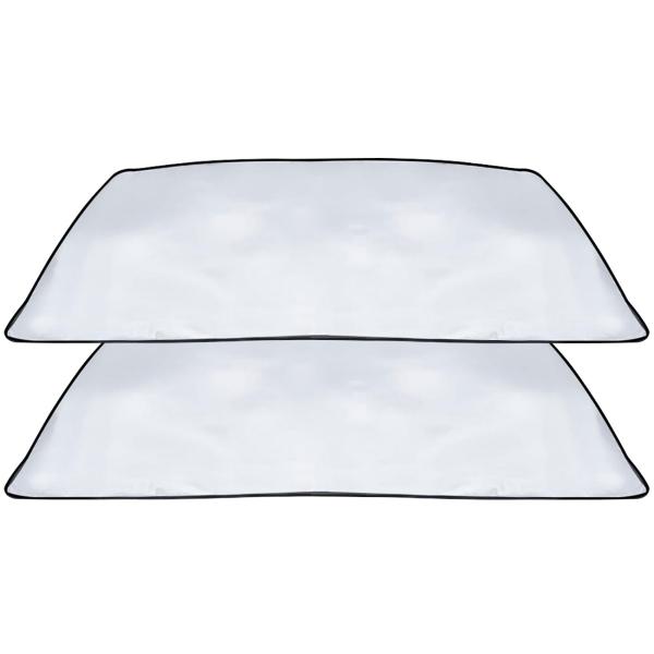 Auto Sonnenschutz mit Magnetfunktion, 2er-Set Anti-Eis-Scheibenabdeckung, weiss, 160x95cm