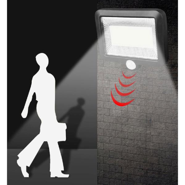 2er Set Leistungsstarkes LED-Flutlicht mit Solarbetrieb & Bewegungssensor, wetterfest (IP44), ideal für Garten, Einfahrt & Terrasse, energieeffizient & hell