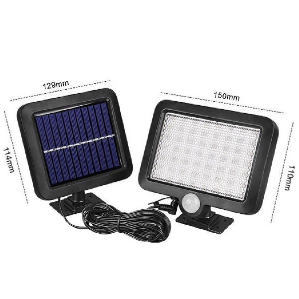 2er Set Leistungsstarkes LED-Flutlicht mit Solarbetrieb & Bewegungssensor, wetterfest (IP44), ideal für Garten, Einfahrt & Terrasse, energieeffizient & hell
