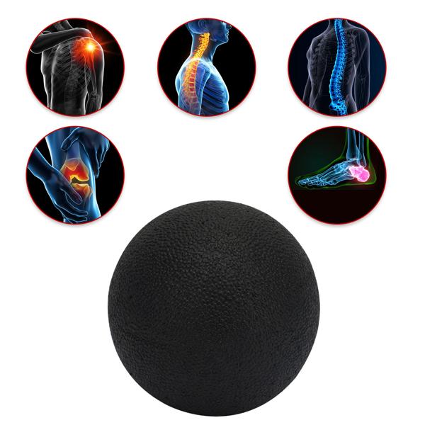 2er-Set Punktueller Massage-Ball, 8 cm, schwarz – Faszientrainer für effektive Schmerzlinderung & Tiefenentspannung
