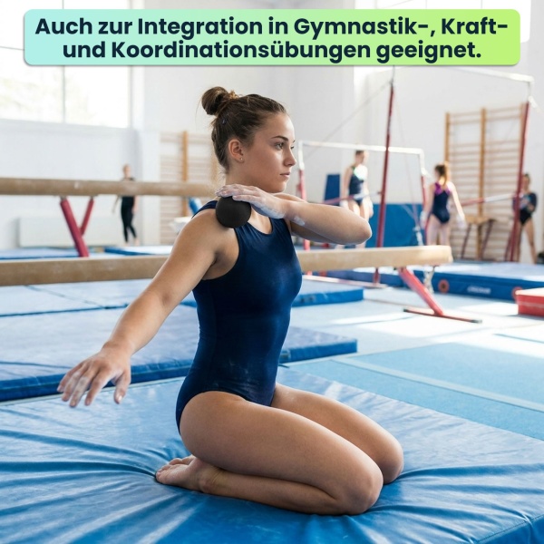 2er-Set Punktueller Massage-Ball, 8 cm, schwarz – Faszientrainer für effektive Schmerzlinderung & Tiefenentspannung