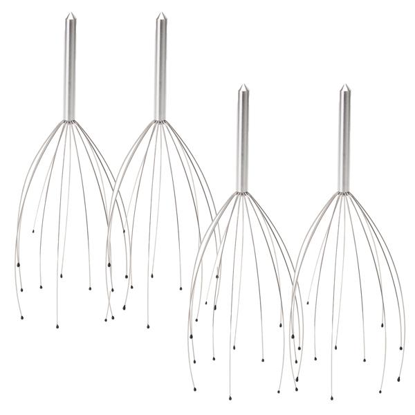 4er-Set Kopfmassagegerät mit Wohlfühl-Noppen, Kopfmassage-Spinne für tiefe Entspannung, Wellness und Stressabbau, sofortige Wirkung