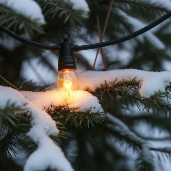 2er Stimmungsvolle Lichterkette mit 10 Flammen-Glühbirnen, 5,1m – IP44, täuschend echter Flammeneffekt für Outdoor & Indoor 