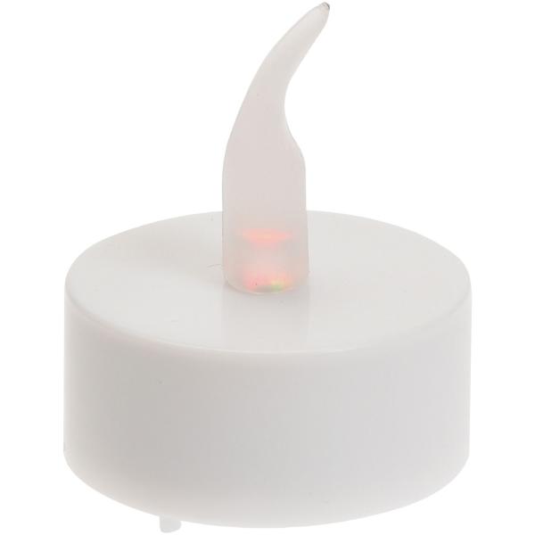 LED-Teelichter 8er-Set - Flackernde orange Flamme & 6h-Timer - Romantisches Ambiente, sicher, umweltfreundlich, batteriebetrieben Ø 38mm