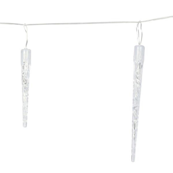 Eiszapfen-LED-Lichterkette - 8 Leuchtmodi & Timer - Kaltweisses Licht - IP44 Schutzart - 72 LEDs - 6.90m Länge - Für Aussenbereich - Weihnachtsdeko