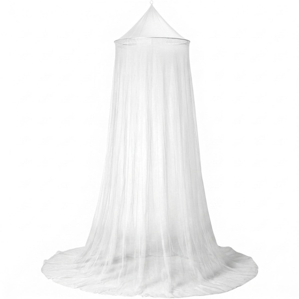 Moskitonetz für Einzelbetten, 144 Mesh, 325cm, weiss – Feinmaschiger Mückenschutz, sicherer & ruhiger Schlaf