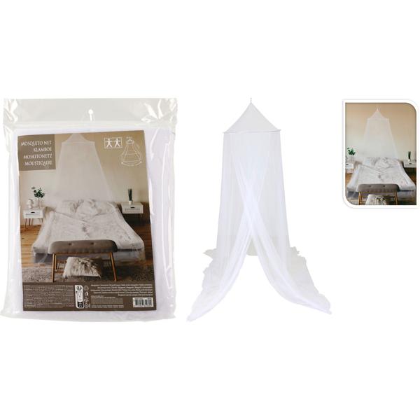 Moskitonetz für Doppelbetten - 2er-Set Mückenschutz mit 144 Mesh - 10x2,5m Polyestergewebe, Metallstange - optimaler Schlafschutz