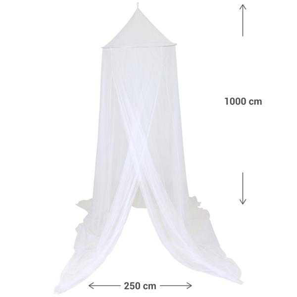 Moskitonetz für Doppelbetten - 2er-Set Mückenschutz mit 144 Mesh - 10x2,5m Polyestergewebe, Metallstange - optimaler Schlafschutz