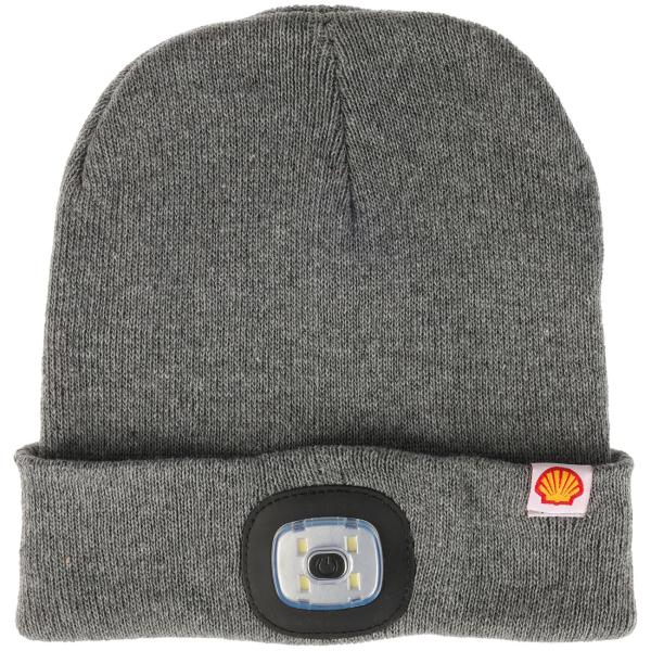 Graue LED Beanie Mütze mit hellem Licht - Hält warm & sorgt für Sichtbarkeit - Ideal für Joggen, Wandern, Gassi gehen & Outdoor Aktivitäten