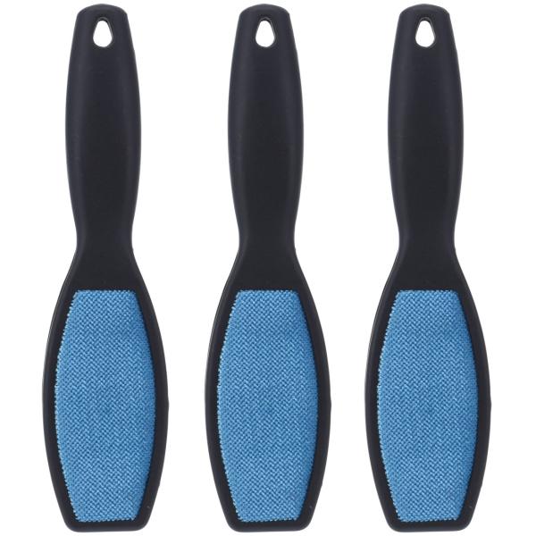 Fusselbürste Textilien 3er-Set - Tierhaarentferner Kleiderbürste für Kleidung & Möbel - Langlebig, wiederverwendbar, 24 cm, Schwarz-Blau