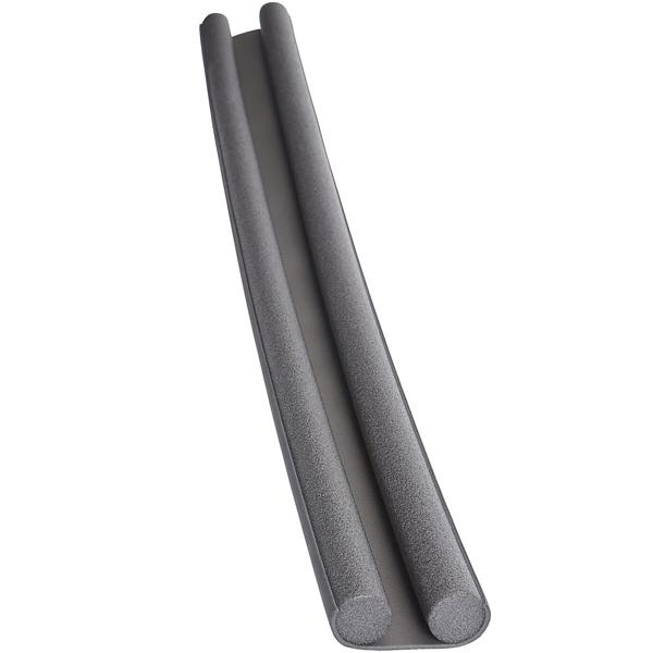 Türbodendichtung Grau - Zugluft-Stopper für Türen bis 3,5 cm Stärke & 98 cm Breite - Spart Heizkosten, schont Umwelt, doppelseitig, ohne Bohren, kürzbar