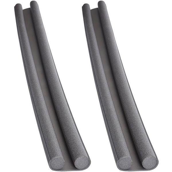 2er-Set Türbodendichtung Zugluft-Stopper grau - Reduziert Heizkosten & schont Umwelt - Für Türstärken bis 3.5 cm - 98 cm Breite - Montage ohne Bohren