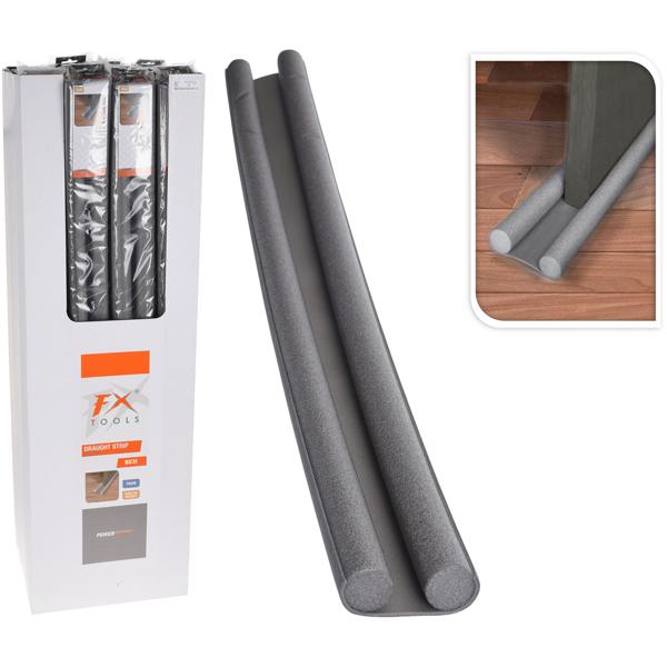 4er-Set Türbodendichtung grau - Zugluft-Stopper für Türstärken bis 3,5 cm und 98 cm Breite - Kürzbar, selbstklebend, senkt Heizkosten