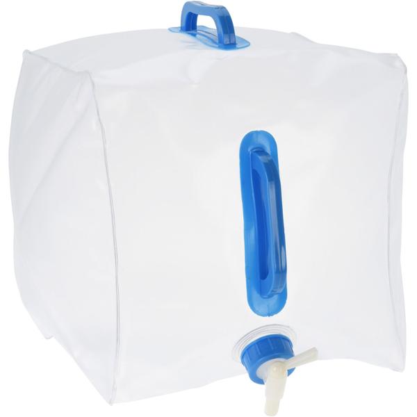 3er-Set Wasserkanister mit Tragegriff 20 Liter - Faltbarer Wassertank für Camping, Reisen, Outdoor - Integrierter Zapfhahn - transparent 245g