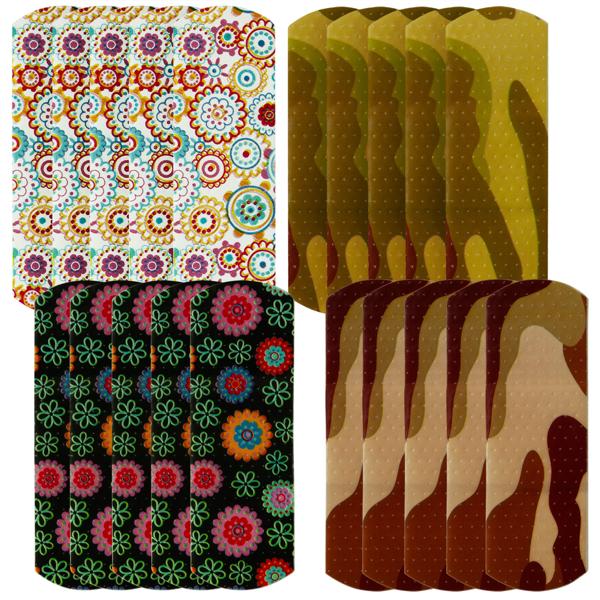 Kinderpflasterset 20-tlg - Bunte Farben & Muster für Kinder - Sterile Wundpflaster 5.6x1.9cm - Hygienisch einzeln verpackt aus Polyethylen