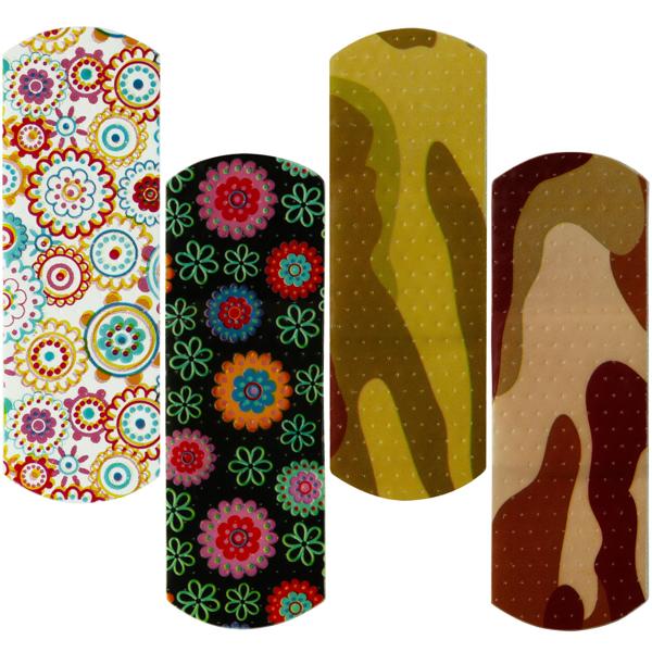 Kinderpflasterset 40-tlg - Bunte Farben & Muster für Kinderhaut - Steril einzeln verpackt - 5,6 x 1,9 cm Pflaster aus Polyethylen