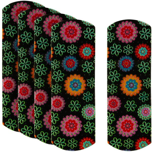 Kinderpflasterset 60-tlg - Bunte Farben & Muster, steril verpackt für Kinder - 5,6 x 1,9 cm Wundpflaster aus Polyethylen - Hygienisch