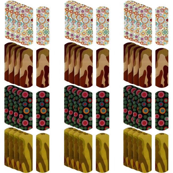 Kinderpflasterset 60-tlg - Bunte Farben & Muster, steril verpackt für Kinder - 5,6 x 1,9 cm Wundpflaster aus Polyethylen - Hygienisch