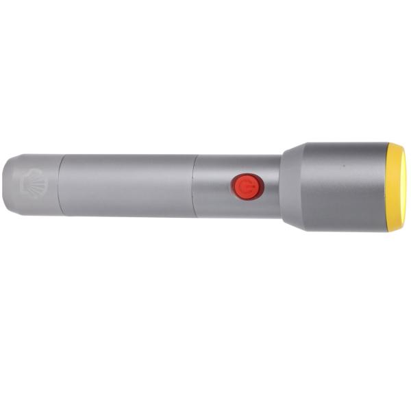 2er-Set LED Taschenlampe 500 Lumen: Aluminium, USB aufladbar, 3 Modi, grau/gelb. Shell Qualität, 250m Reichweite – Stark, Zuverlässig & Kompakt