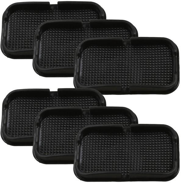 6er-Set Handyhalter Anti-Rutschmatte - Universell kompatibel für Handys, MP3-Player, Sonnenbrillen im Auto, LKW, Camper - 11x20.5 cm - Ablösbar, abwaschbar