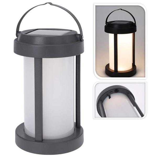 Solar LED-Laterne 2er Set - Campinglampe & Notbeleuchtung mit 3-Stufen Helligkeit - 100 Lumen - Solar- & USB-aufladbar - 8h Leuchtdauer - Outdoor & Garten