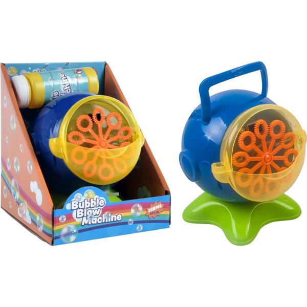 Farbenfrohe Seifenblasenmaschine inkl. Seifenblasenflüssigkeit – Riesenspass für Kindergeburtstage, Partys & Events