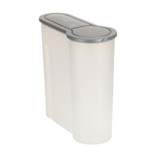 Vorratsdosen-Set (3 Stück) mit Schüttfunktion: 4L, 2.4L, 1.3L, transparent-grau – luftdichte Aufbewahrung für Müsli, Mehl & mehr