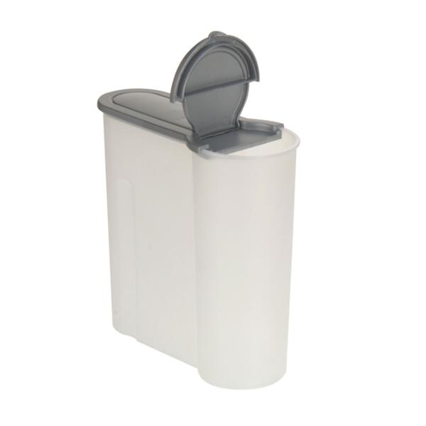 Vorratsdosen-Set (3 Stück) mit Schüttfunktion: 4L, 2.4L, 1.3L, transparent-grau – luftdichte Aufbewahrung für Müsli, Mehl & mehr