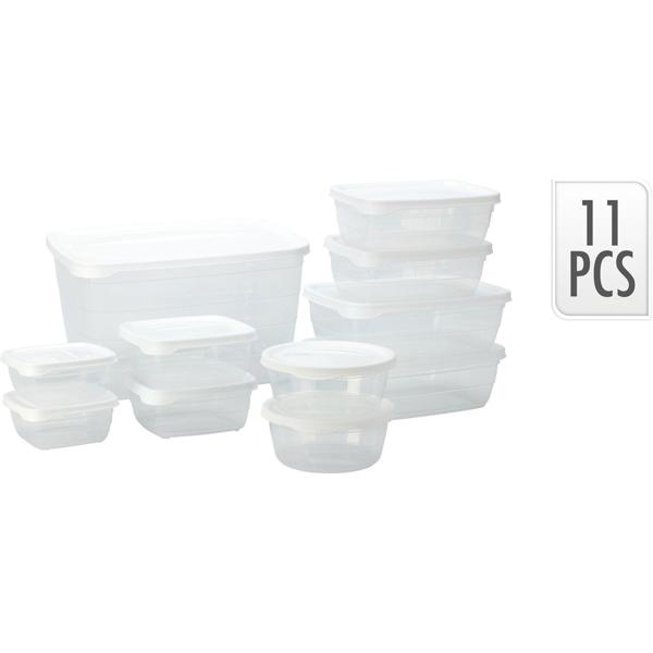 11er-Set Vorratsdosen mit Deckel - Transparent für Müsli, Nudeln, Reis & Nüsse - 6 Grössen BPA-frei Polypropylen Frischhalteboxen