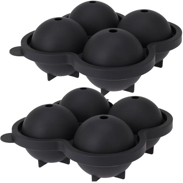 2er-Set Flexible Eiswürfelformen für Eiskugeln Ø 6 cm - Ideal für gekühlte Drinks, Cocktails & Sommerpartys - Spülmaschinenfest & geruchsneutral