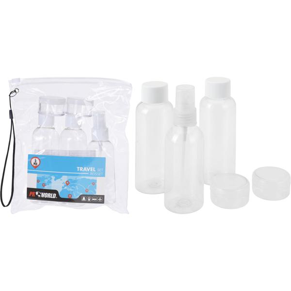 Reiseflaschenset 15-teilig-transparent für Handgepäck-Flugreisen stressfreier Security Check-Kosmetik-Set unter 100ml-3 Pumpsprüher 6 Flaschen 6 Döschen