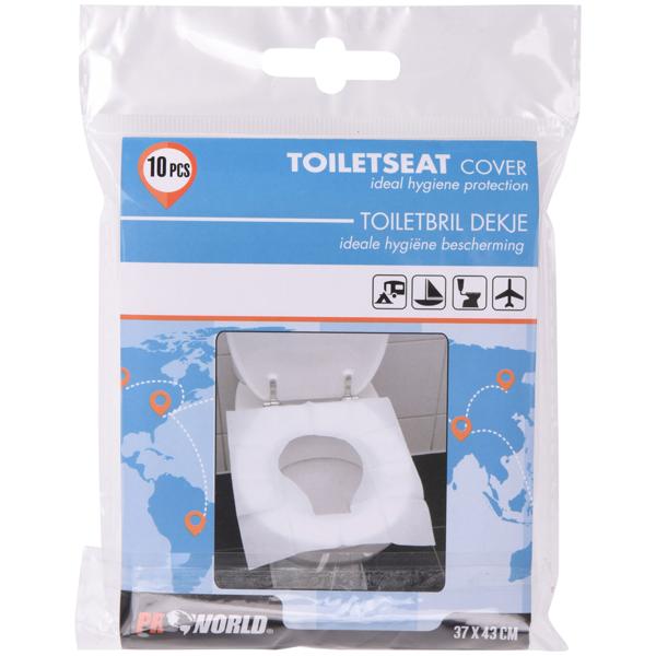 Einweg Toilettensitzauflagen 10er Pack - Hygienischer Toilettensitzbezug zum Schutz vor Keimen für Reisen, Krankenhaus & unterwegs - Papier, weiss