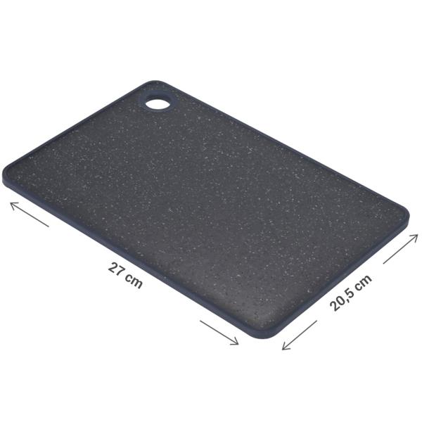 Schneidebrett in Marmoroptik - Robust, hygienisch & spülmaschinengeeignet - Rutschfestes Frühstücksbrett aus Kunststoff 27x20.5x1cm - Schwarz