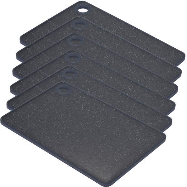 6er-Set Schneidebrett Marmoroptik - Rutschfeste Frühstücksbretter 23x16x1cm - Kunststoff, spülmaschinengeeignet, klingenschonend & hygienisch