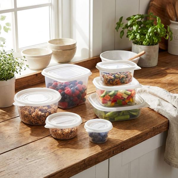 27-teiliges Frischhaltedosen-Set inkl. Deckel - Mikrowellen- & spülmaschinengeeignet - Vorratsdosen für Kühlfach, Arbeit & Camping, 100-950ml