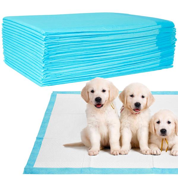 XL-Packung Trainingspads für Hunde (100 Stück): 5-lagige, extra saugfähige Welpenunterlagen, auslaufsicher, 60x90 cm - saugstark u. hygienisch