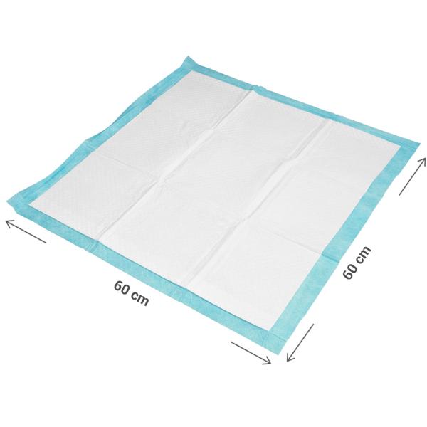 XXL-Packung Trainingspads für Hunde (200 Stück): 5-lagige, extra saugfähige Welpenunterlagen, auslaufsicher, 60x90 cm - saugstark u. hygienisch