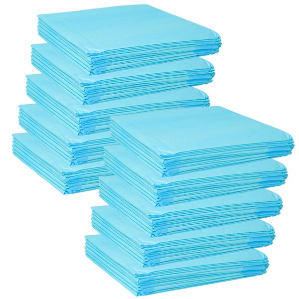 XXL-Packung Trainingspads für Hunde (200 Stück): 5-lagige, extra saugfähige Welpenunterlagen, auslaufsicher, 60x90 cm - saugstark u. hygienisch