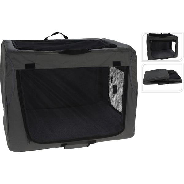 Robuste Faltbare Transportbox für Tiere bis 20kg - schwarz, platzsparend & stabil – sichere Transportlösung für Hunde, Katzen, Kaninchen & mehr