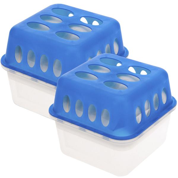 2er-Set Luft-Entfeuchter - Granulat-Beutel gegen Kondensation, Schimmel & Gerüche - 400g/Beutel - 750ml Absorption - Nachfüllbar, stromnetz-unabhängig