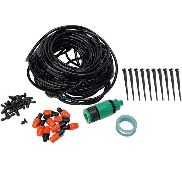 23-tlg. Pflanzen-Bewässerungssystem: 20m anpassbarer Schlauch + 10 Düsen für zeitsparende, effiziente Bewässerung. Maximale Leistung für Ihren Garten