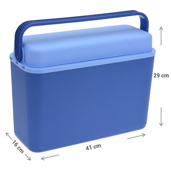 Kühlbox 12 Liter, blau - Kühl- & Warmhaltebox für Picknick, Camping & Reisen - 41x16x29cm - mit Tragegriff - robuster Kunststoff