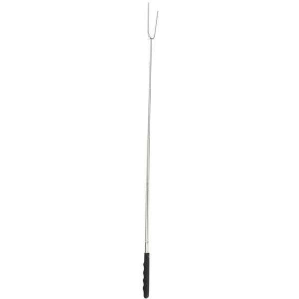 Grillgabel mit Teleskopgriff - Schutz vor Hitze & Glut, ideal für Würstchen, Steaks, Marshmallows - Edelstahl, 72 cm ausziehbar, 52g
