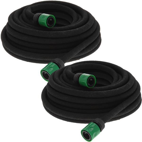 2er-Set 15m Bewässerungsschlauch Tropfschlauch mit Schnellkupplung: Für sparsame & gezielte Bewässerung – langlebig für Beete und Hecken