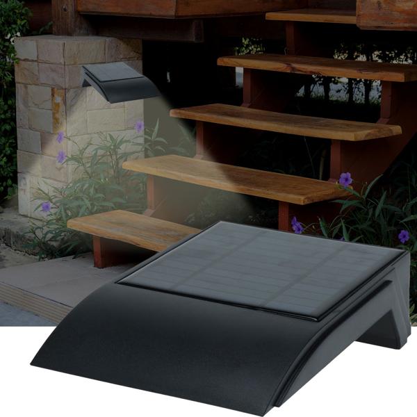 Solar-LED-Wandleuchte für Aussenbereiche - PIR-Bewegungssensor, 50 Lumen, schwarz - ideal für Hauseingänge, Gärten, Terrassen - Kabellose Installation